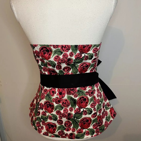 Glassons sz 12 floral strapless fitted top - Picture 2 of 4